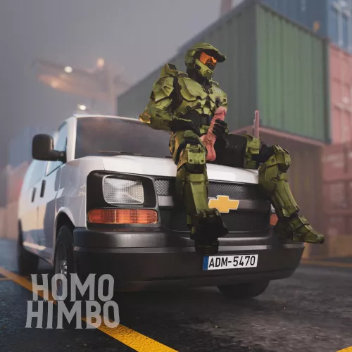 Master Chief on a van 😈🤤 (Twitter @homohimbo)