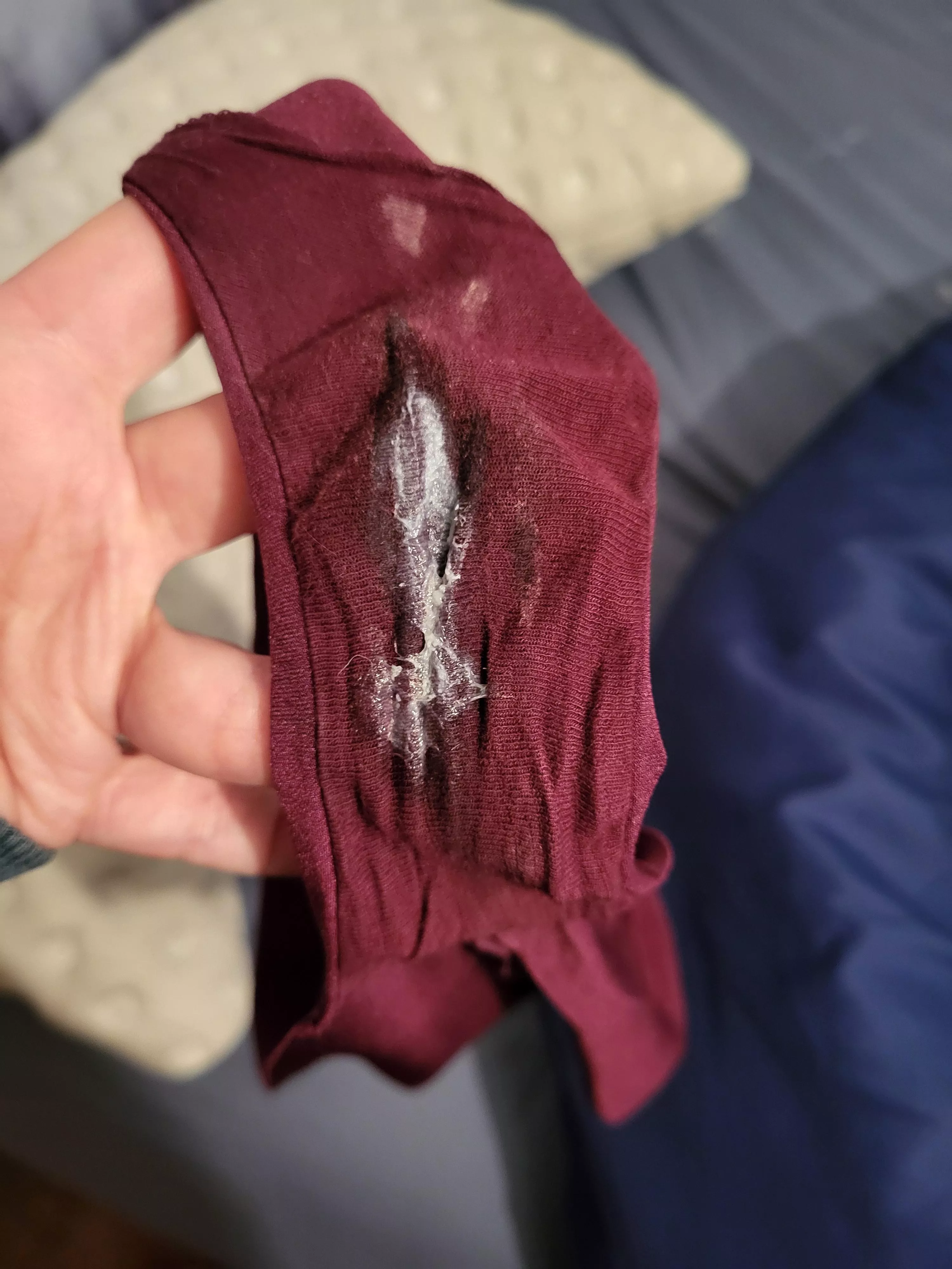 Messy panties after a long shift