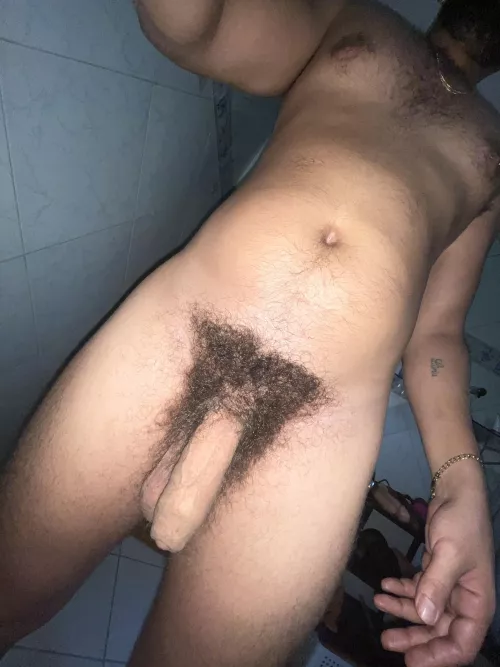 My cock and its thick bush