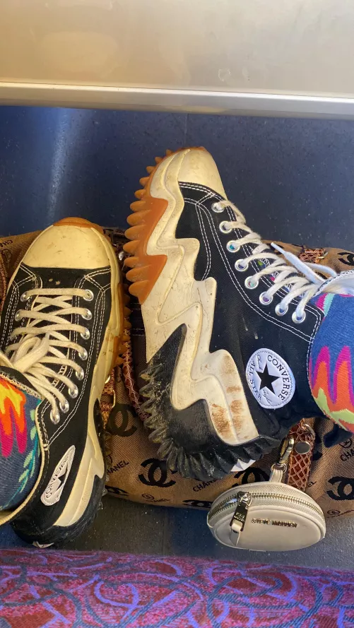 My favourite chunky soles chucks need a clean