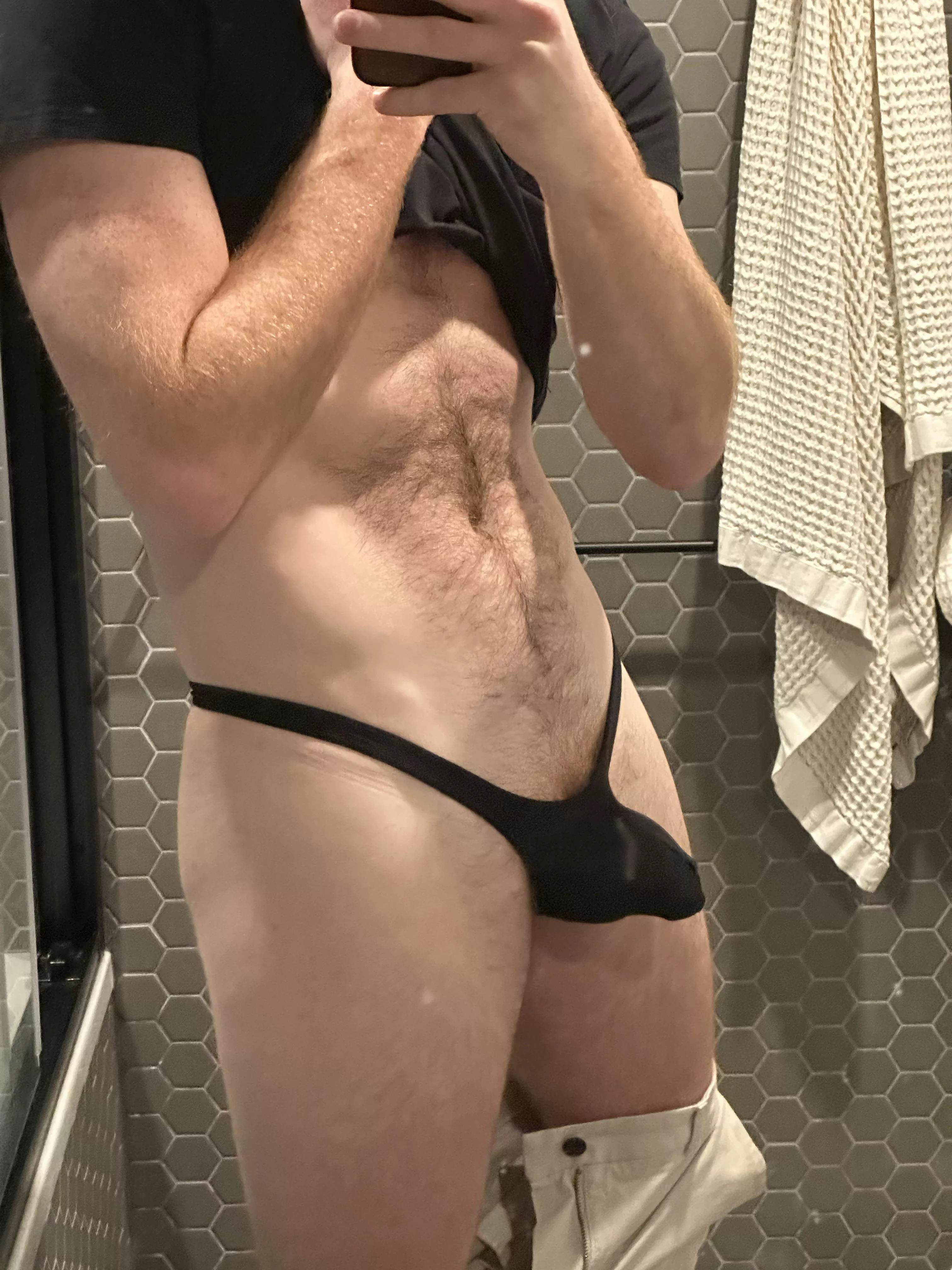 my first Muscleskins, does the pouch size look right? 