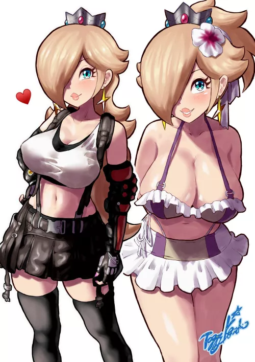 Rosalina cosplaying as Tifa Lockhart