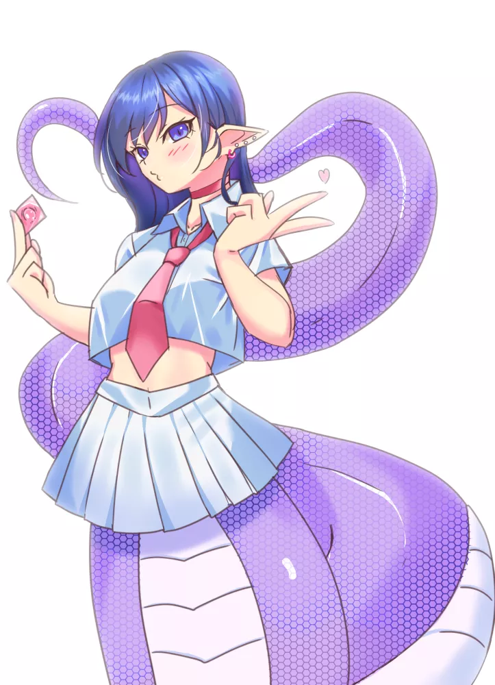 Schoolgirl lamia signaling her intentions