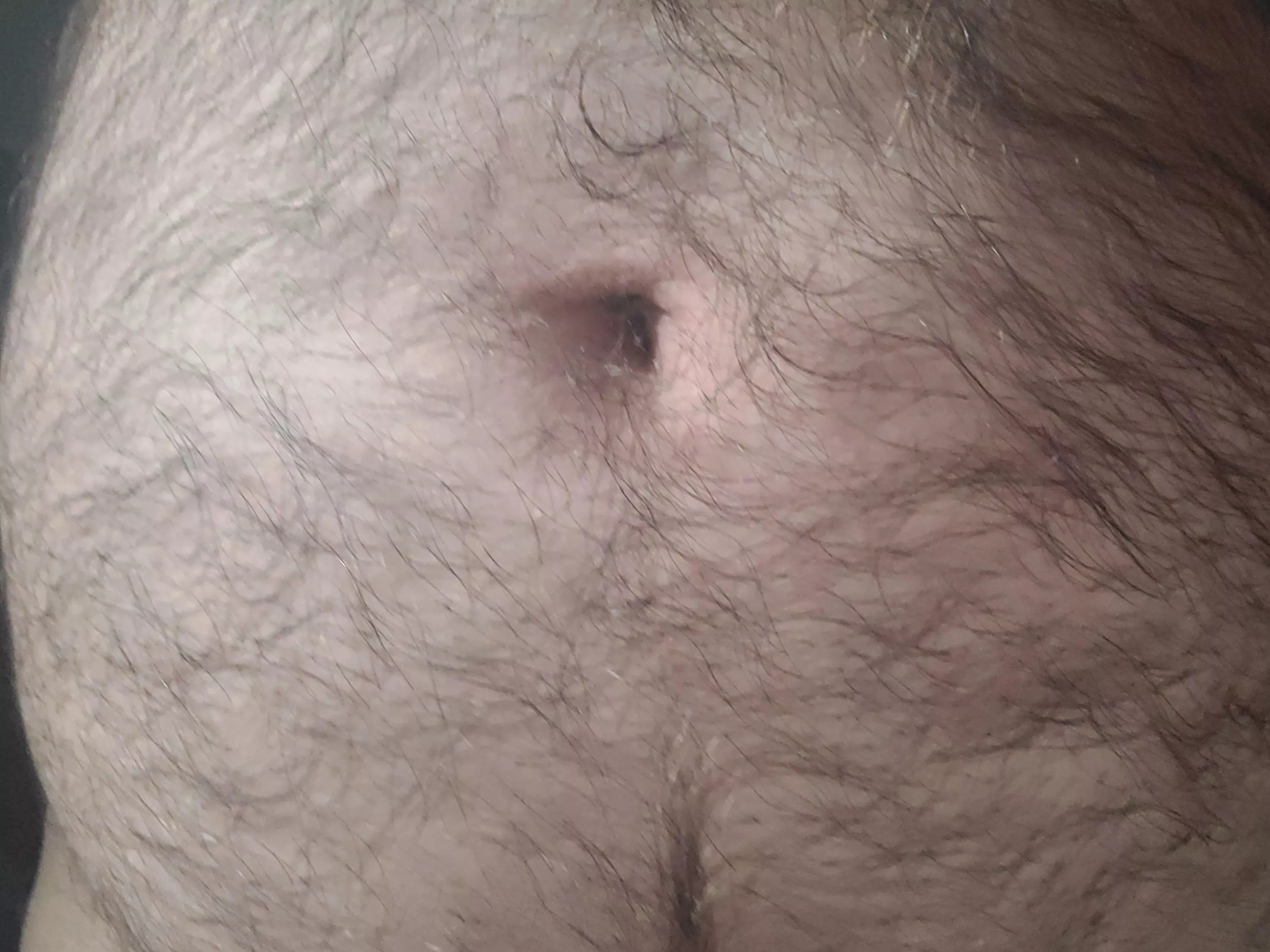Super closeup hairy belly... anyone into pics like this? 