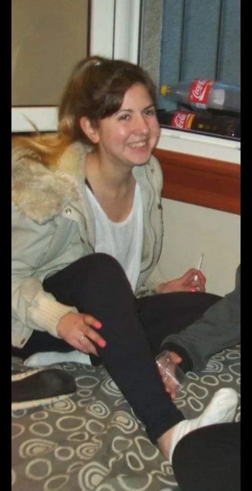 The smile of my friend after a long trip, she smokes her first cigarette in 20 hours...