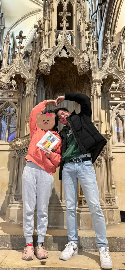 Typical pose with my sis lol