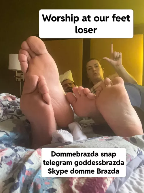 Worship at our feet cucky