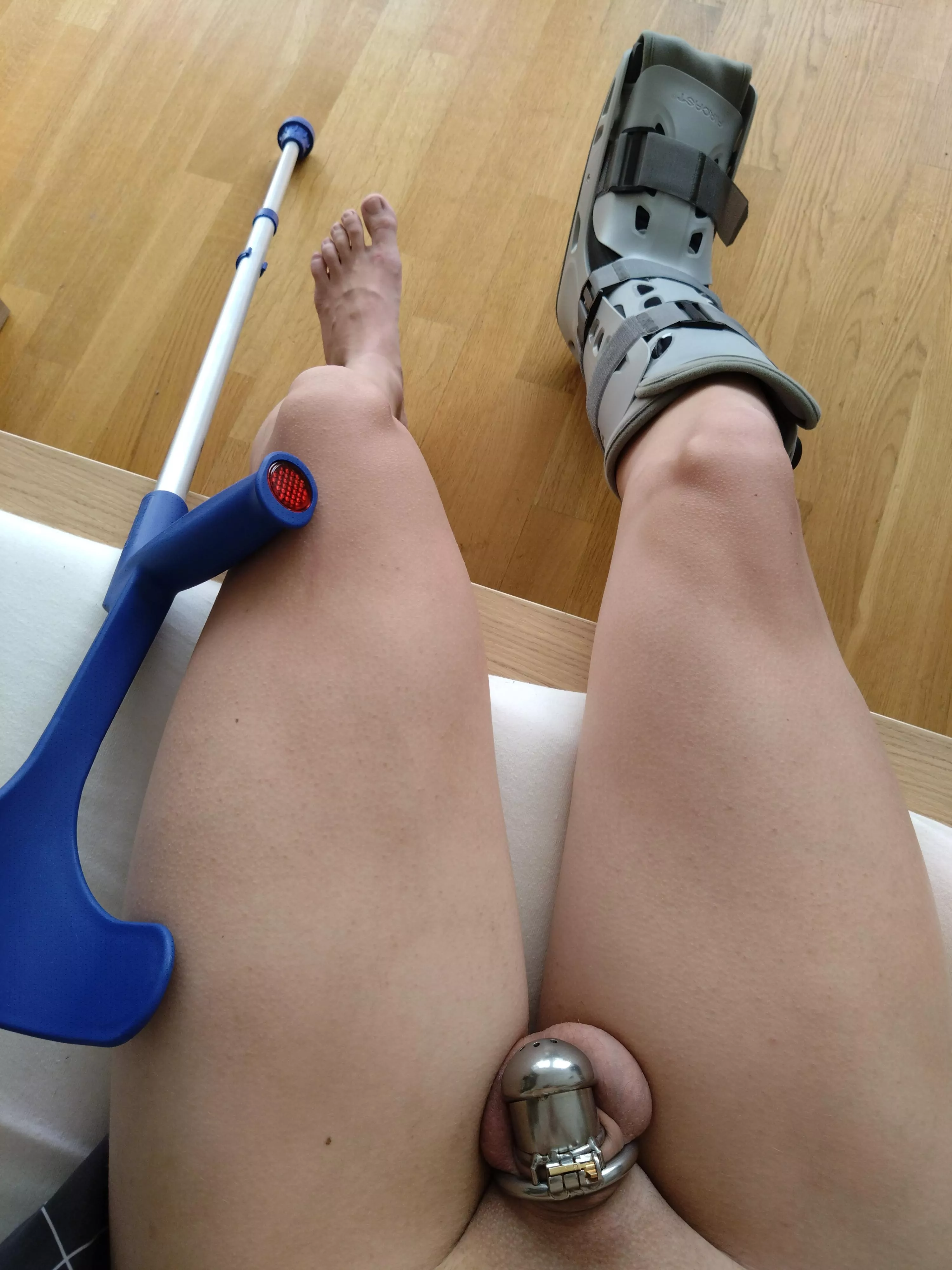 Broke ankle while locked