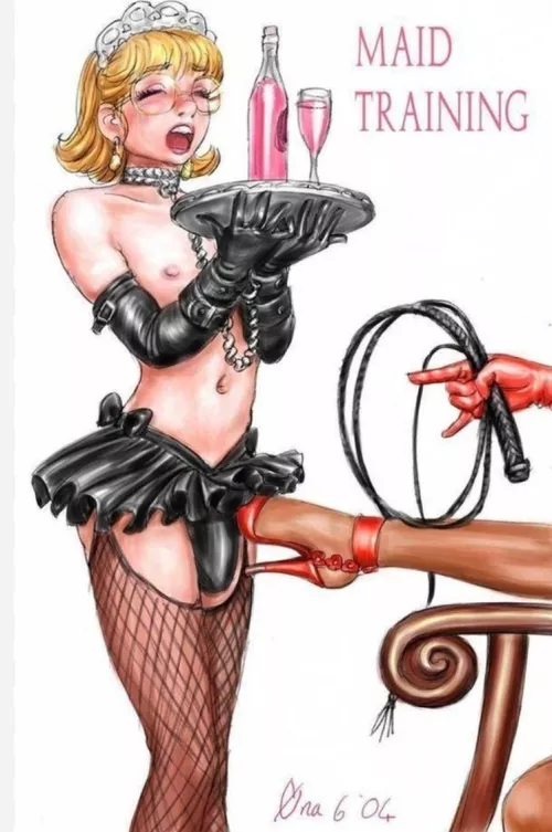 Don't you dare drop it... I want you properly trained before the party next week