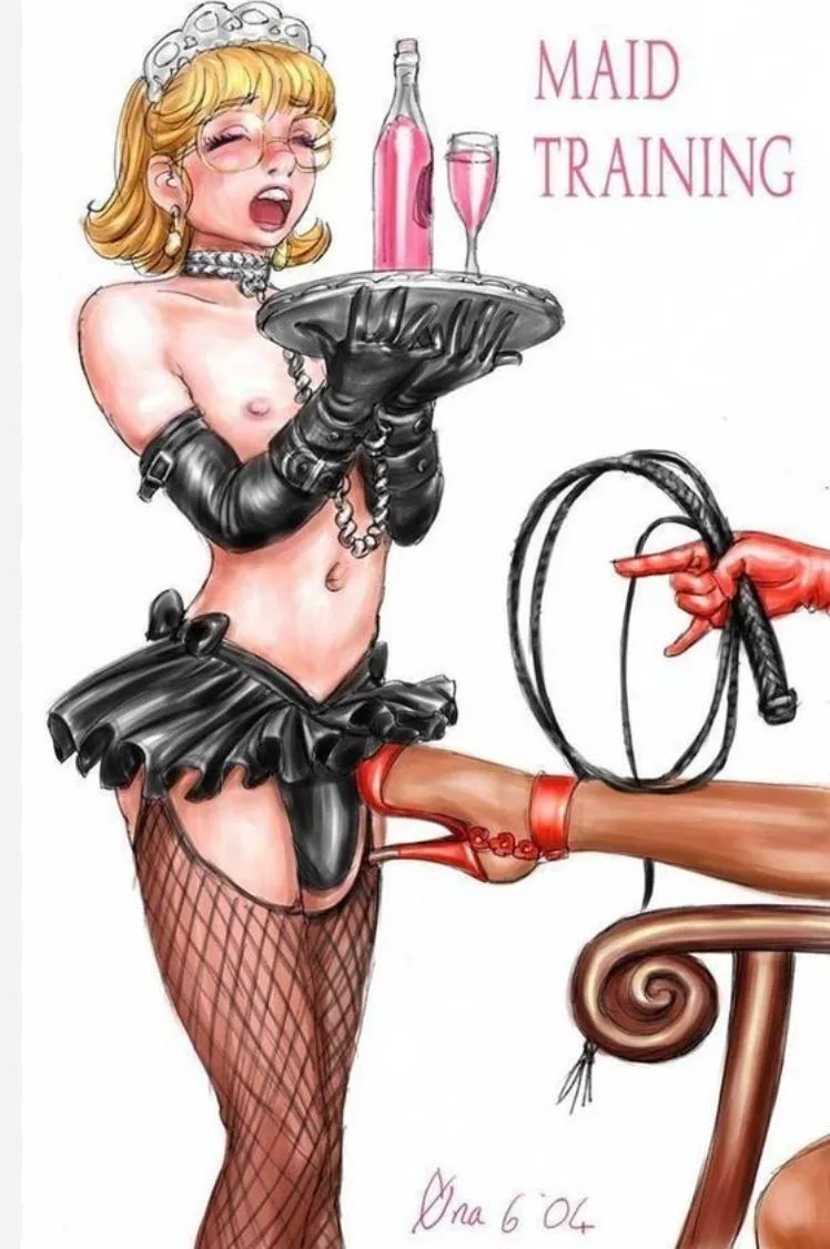 Don't you dare drop it... I want you properly trained before the party next week