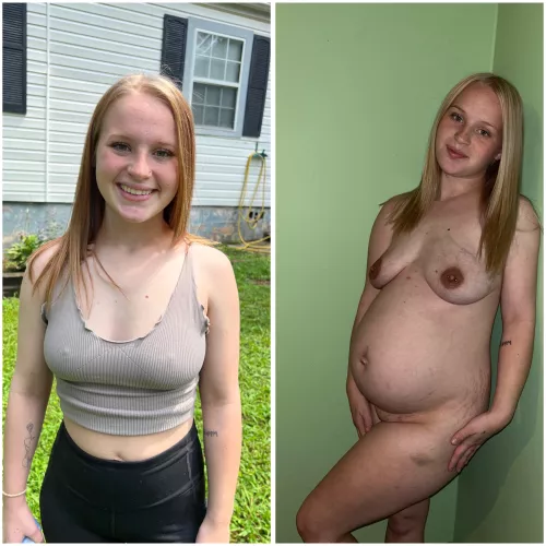 From high schooler to pregnant teen slut in one year! Wanna try me?👅