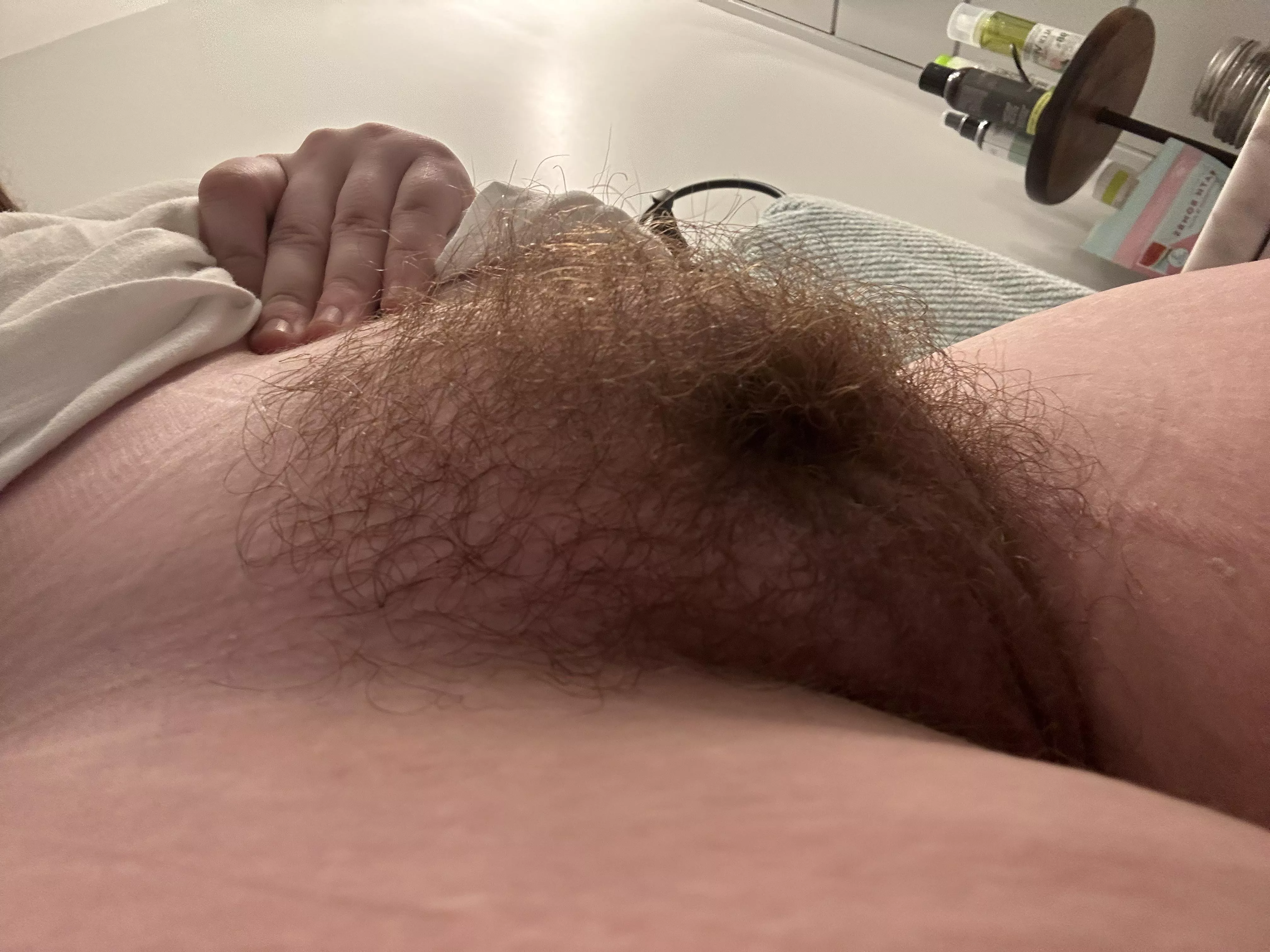 Lick each individual hair