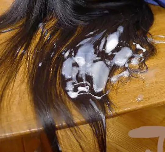 Lots of cum in my hair ❤️😍