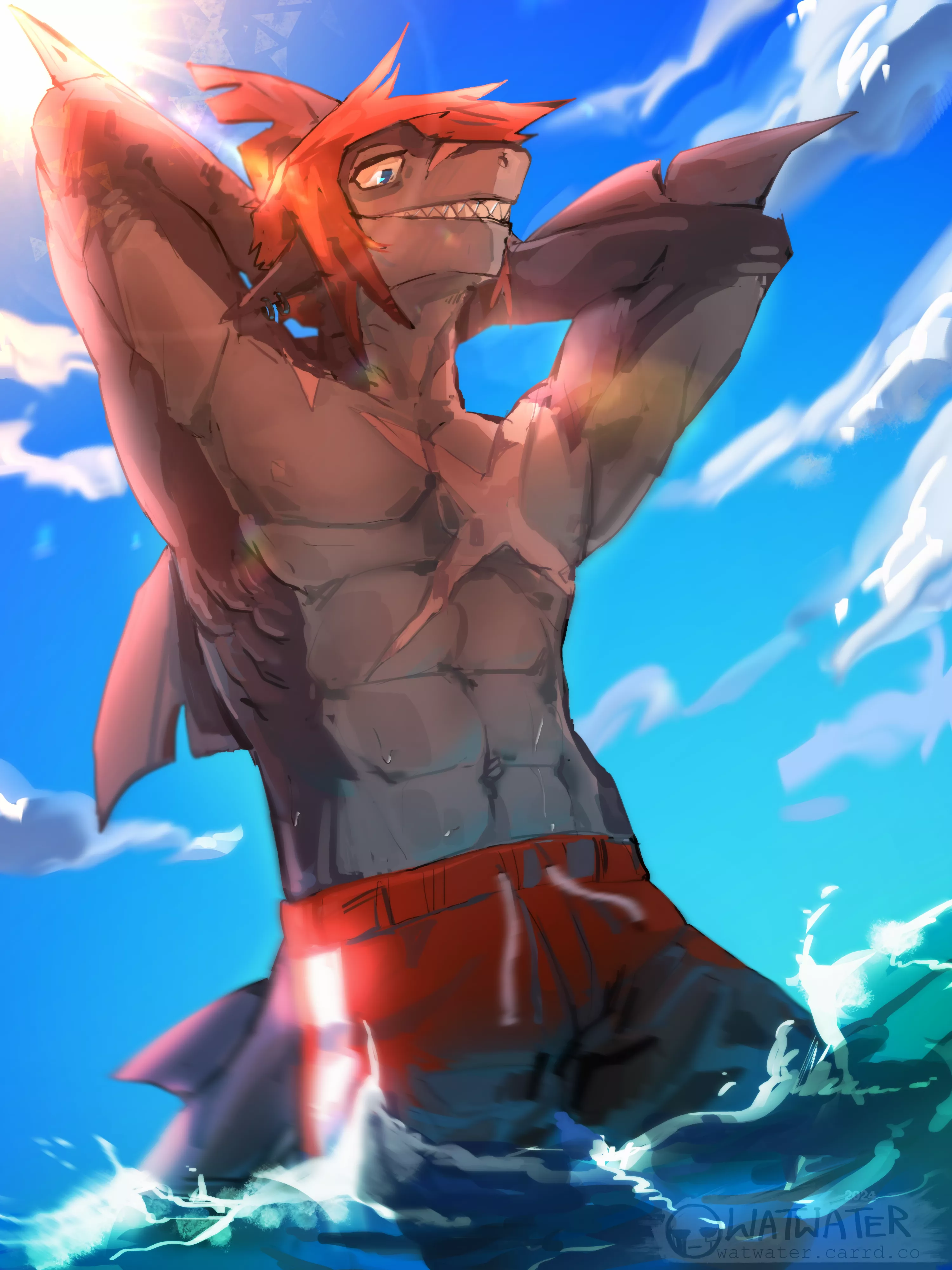 Made an artwork of my sharkboi 