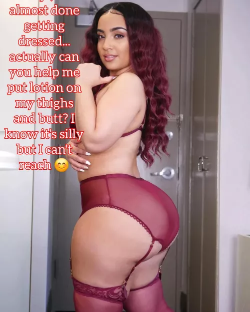 My aunt is always In a state of undress when I come visit. You bet I lotioned up her ass. I even reached into her panties and lotioned up her ass Crack and bootyhole 🥵