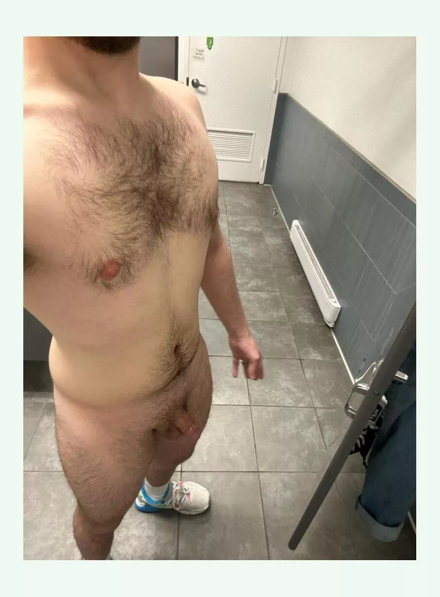 Nakwd in the store bathroom, almost got caught 🫢