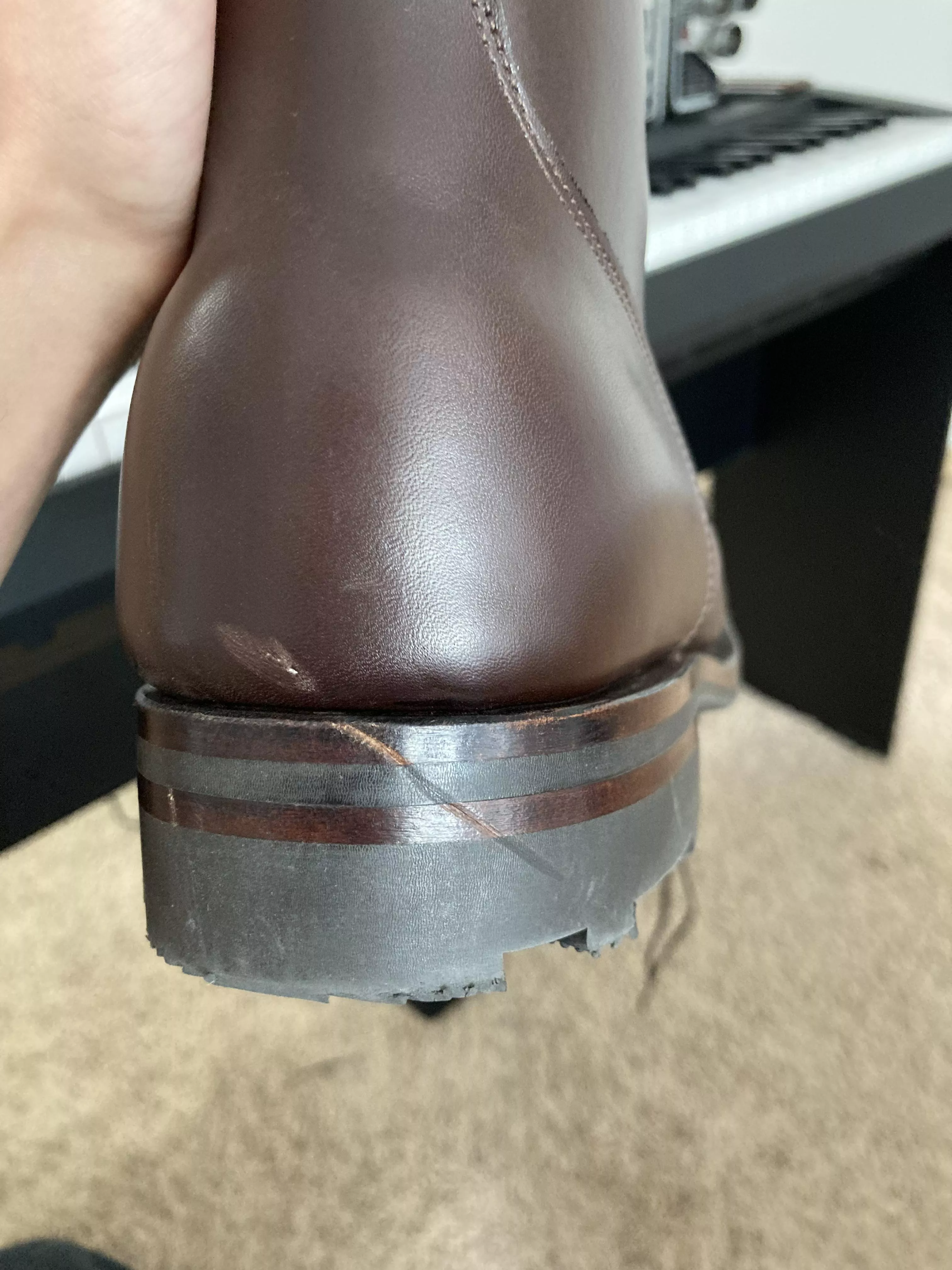 Not even broken in and they already have a big mark :/ Anything I can/should do?