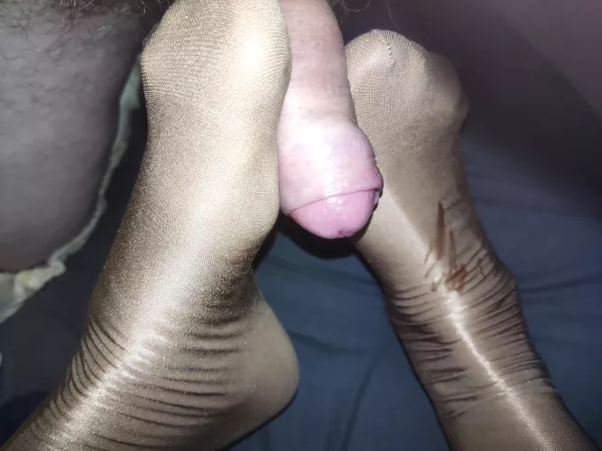 [oc] hubby loves my nylon feet 