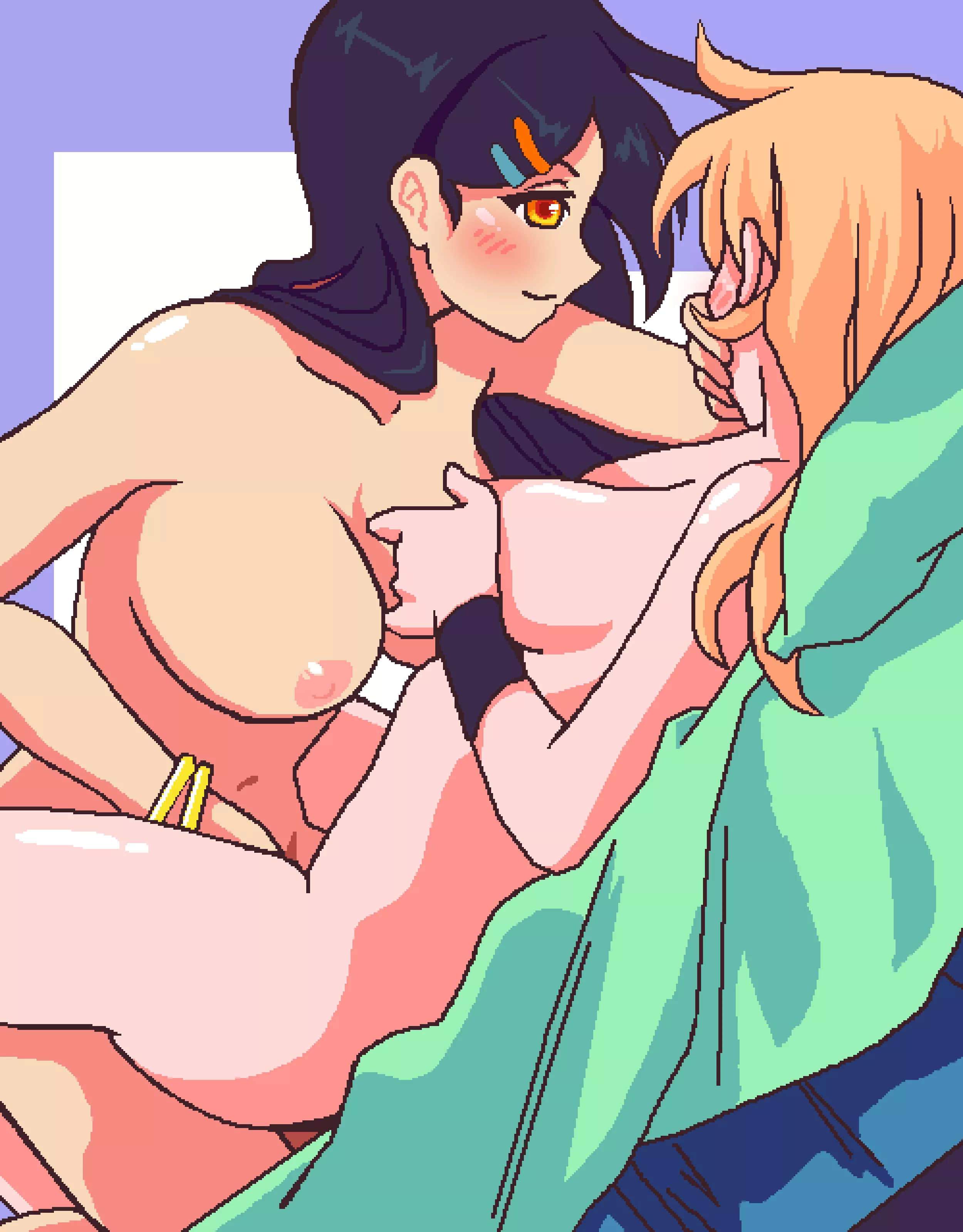 OC's from @Yumykon on Twitter/X, Kana and Netsu (@EdvaldoRPG on Twitter/X)