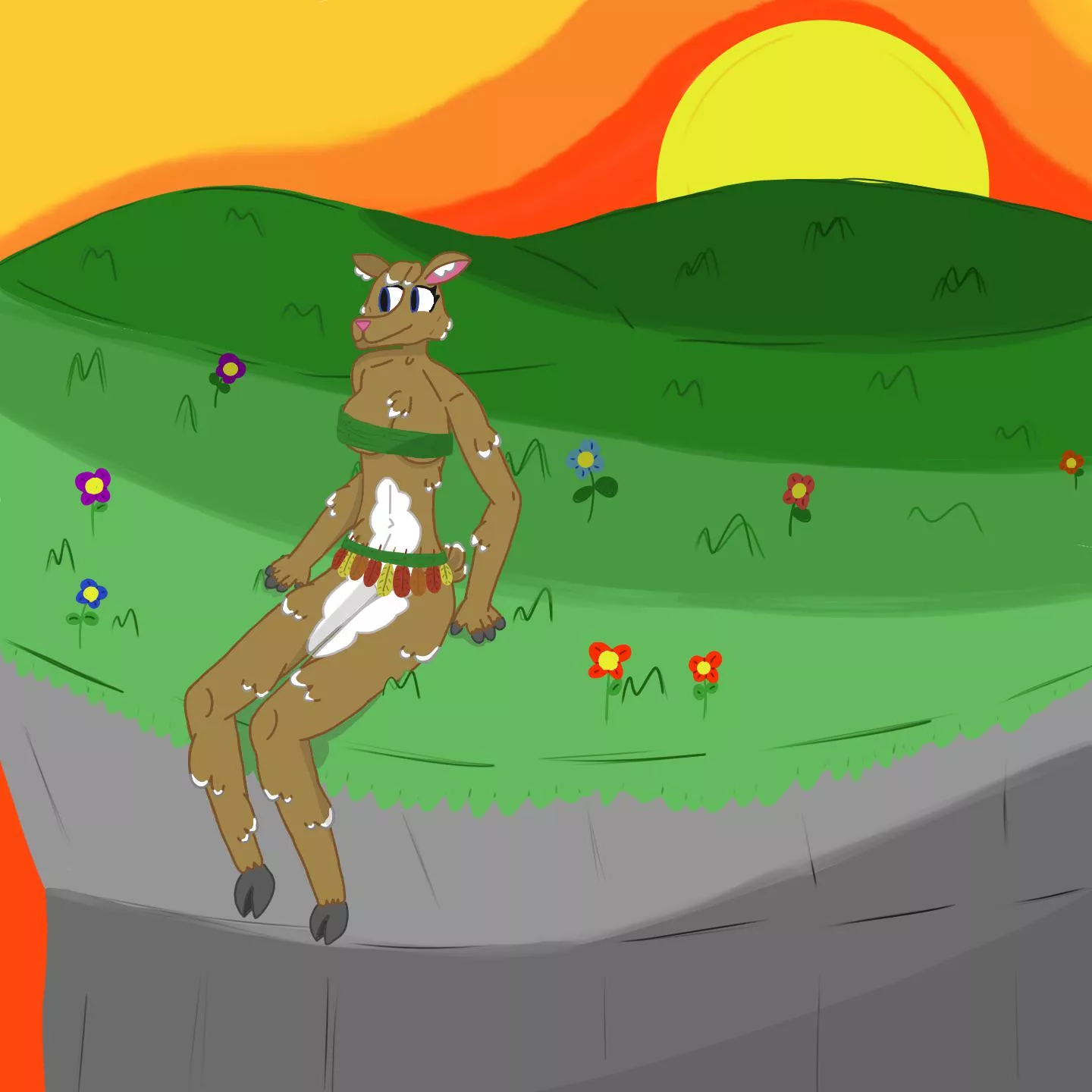 Relaxing in nature [Q] *art by me*