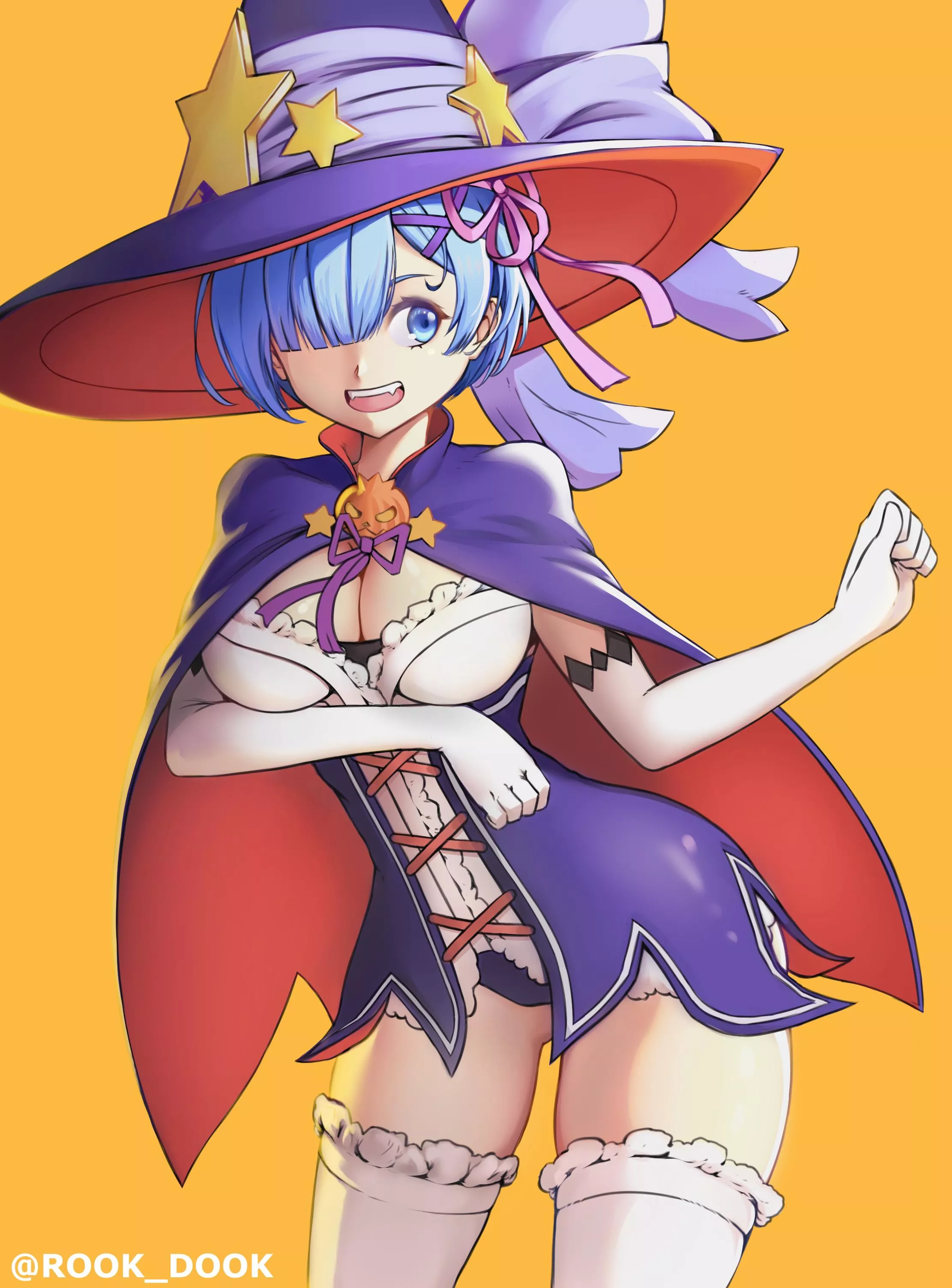 Rem dressed as a Witch