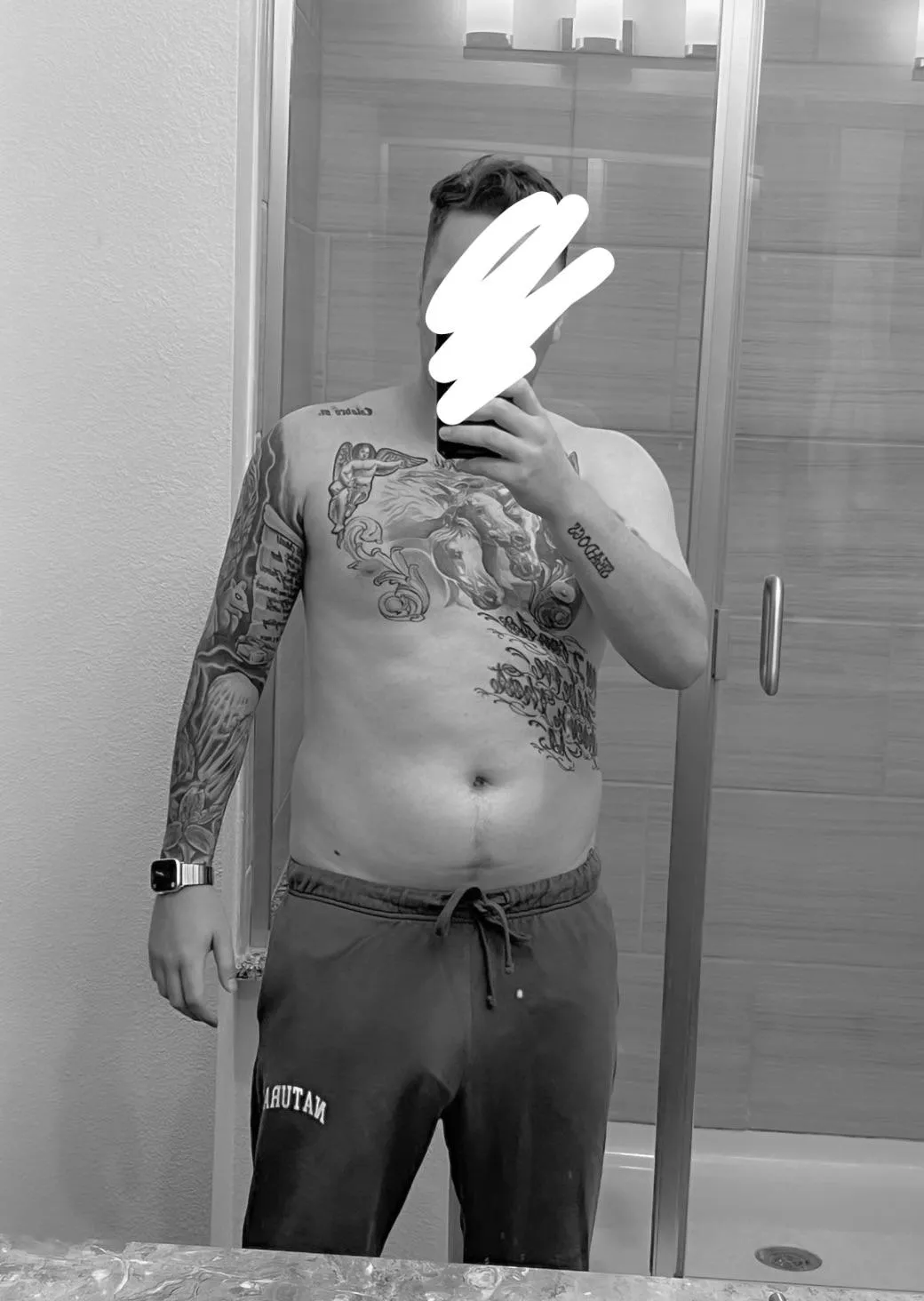 Went to the store with these sweats. You think anyone noticed?