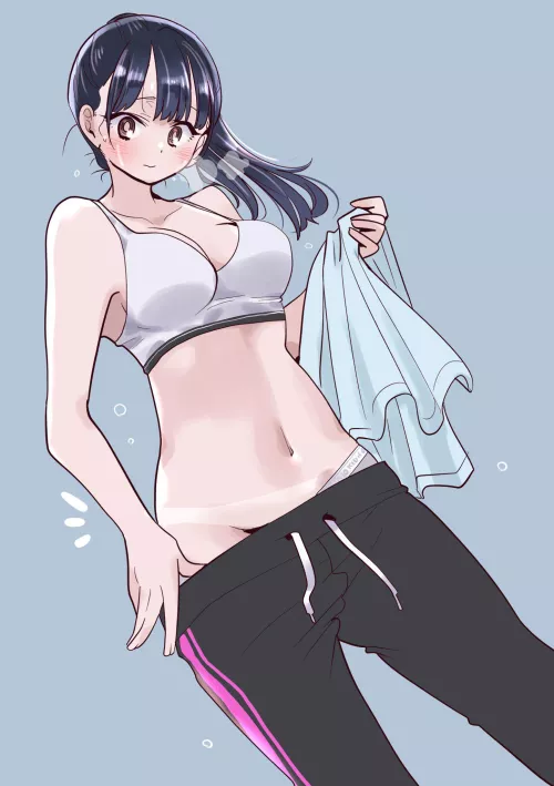 Anna Yamada Pulling Down Her Pants