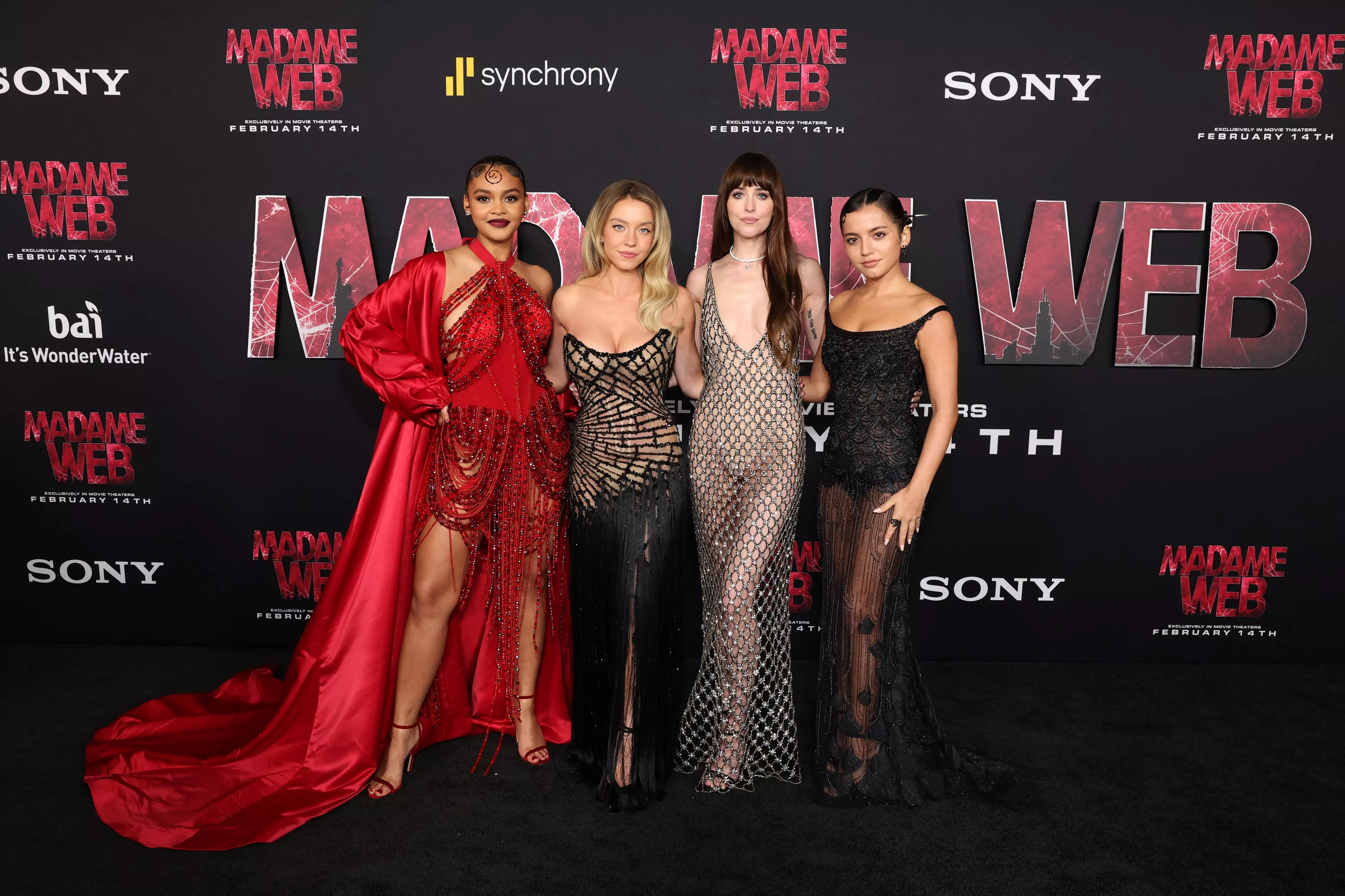 Celeste O'Connor, Sydney Sweeney, Dakota Johnson and Isabela Merced