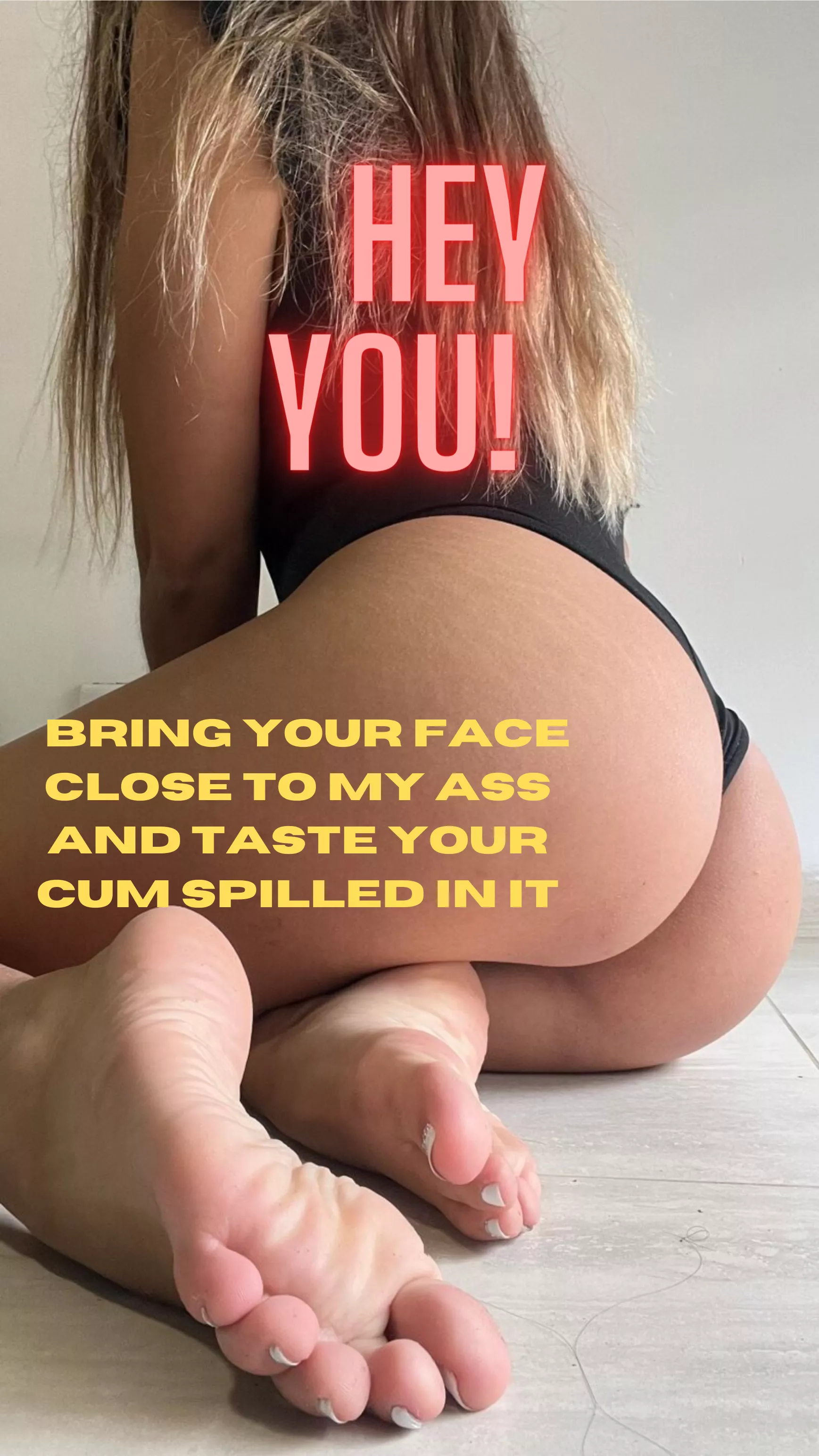 come and clean the semen from my ass