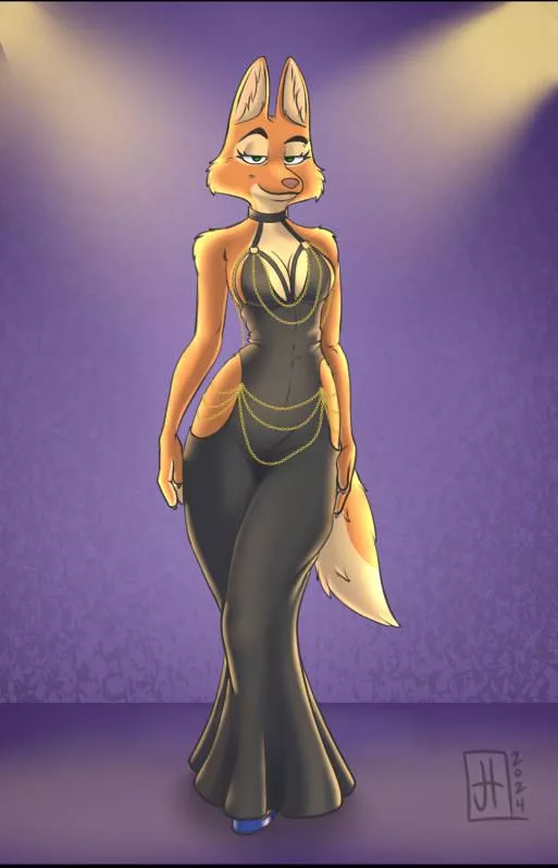 Diane Foxington art piece by the super talented JonnyDoodles. I'll leave his links in the comments for everyone to check him out! 