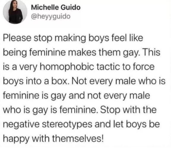 Femininity does not equate to being gay, and masculinity, such as being strong and large, does not guarantee heterosexuality. Gay men can exhibit strength and size just as straight men can display traits traditionally associated with femininity.