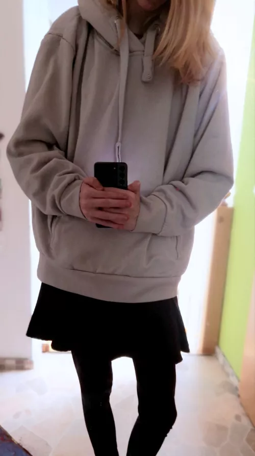 First time wearing a skirt :3