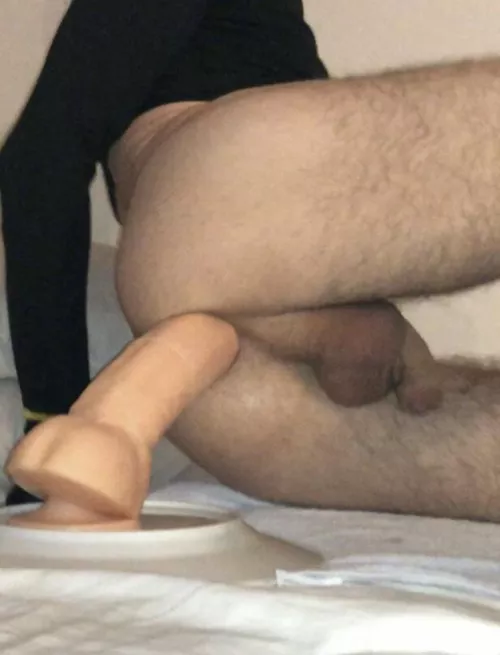 Huge dildo in my ass hole