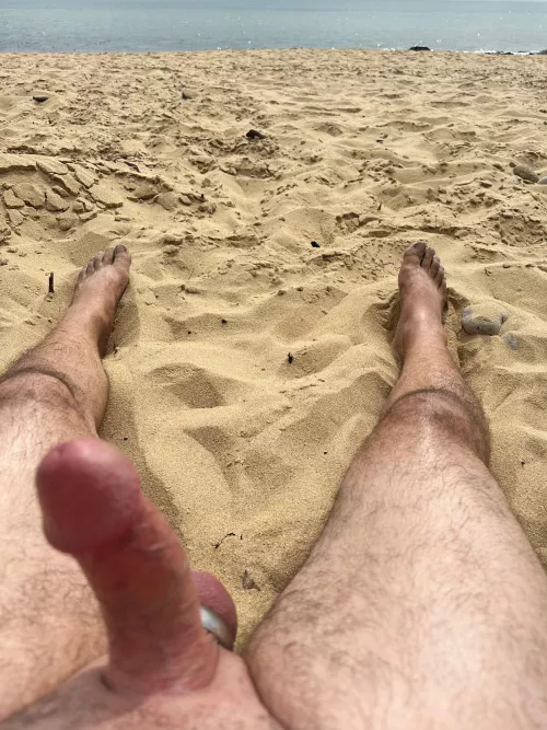 I can’t stop getting hard when people stare at my ball stretcher.