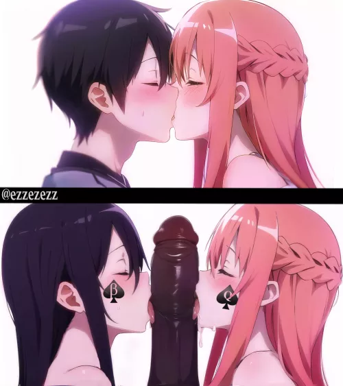 Kirito and Asuna do everything together 