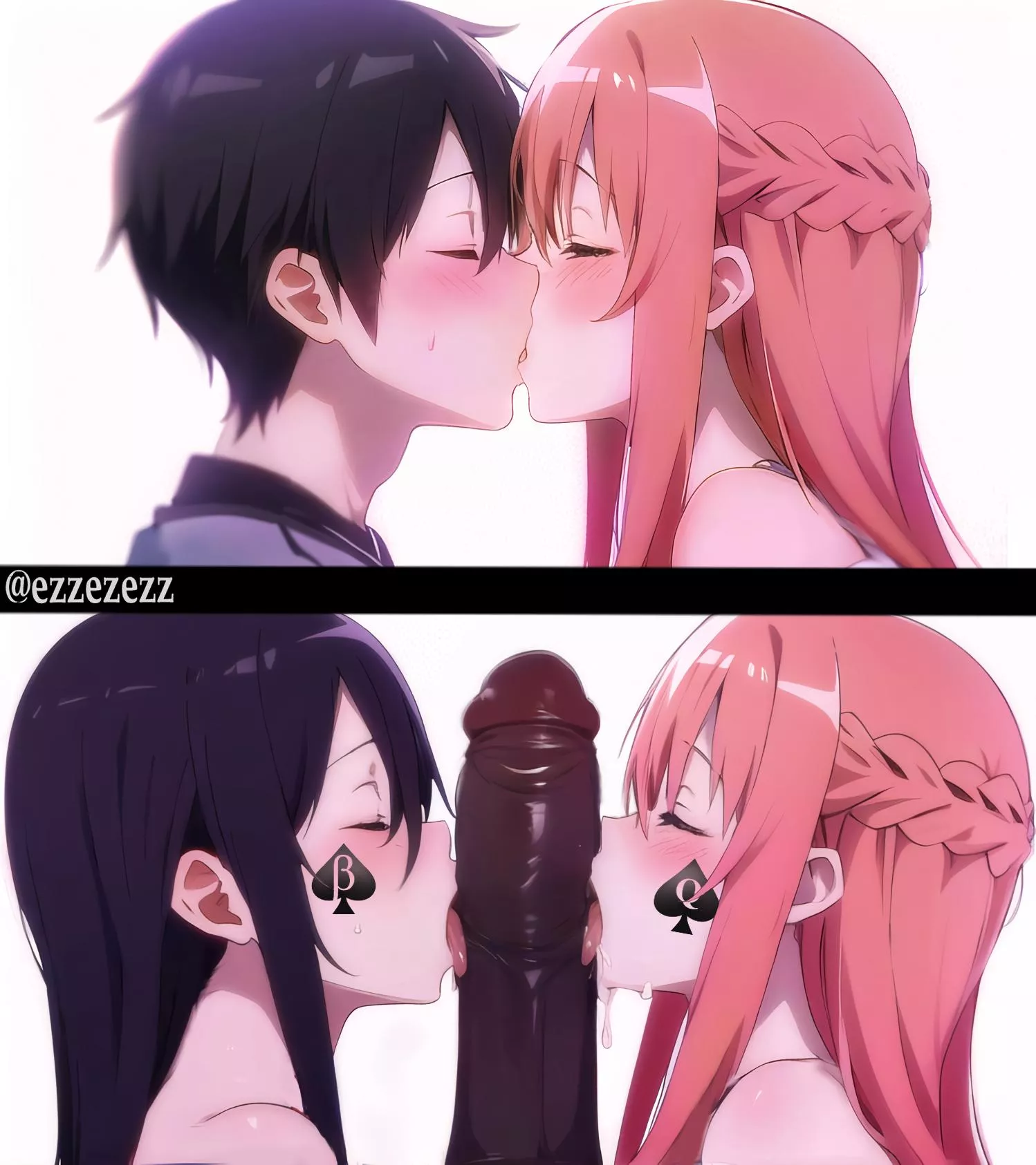 Kirito and Asuna do everything together 