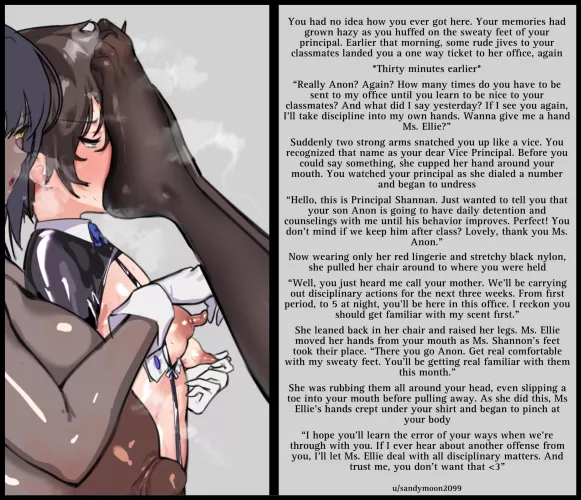 Looks like Anon will be spending time with the principal (femdom) (feet) (musk) (punishment) Artist: seito edaha
