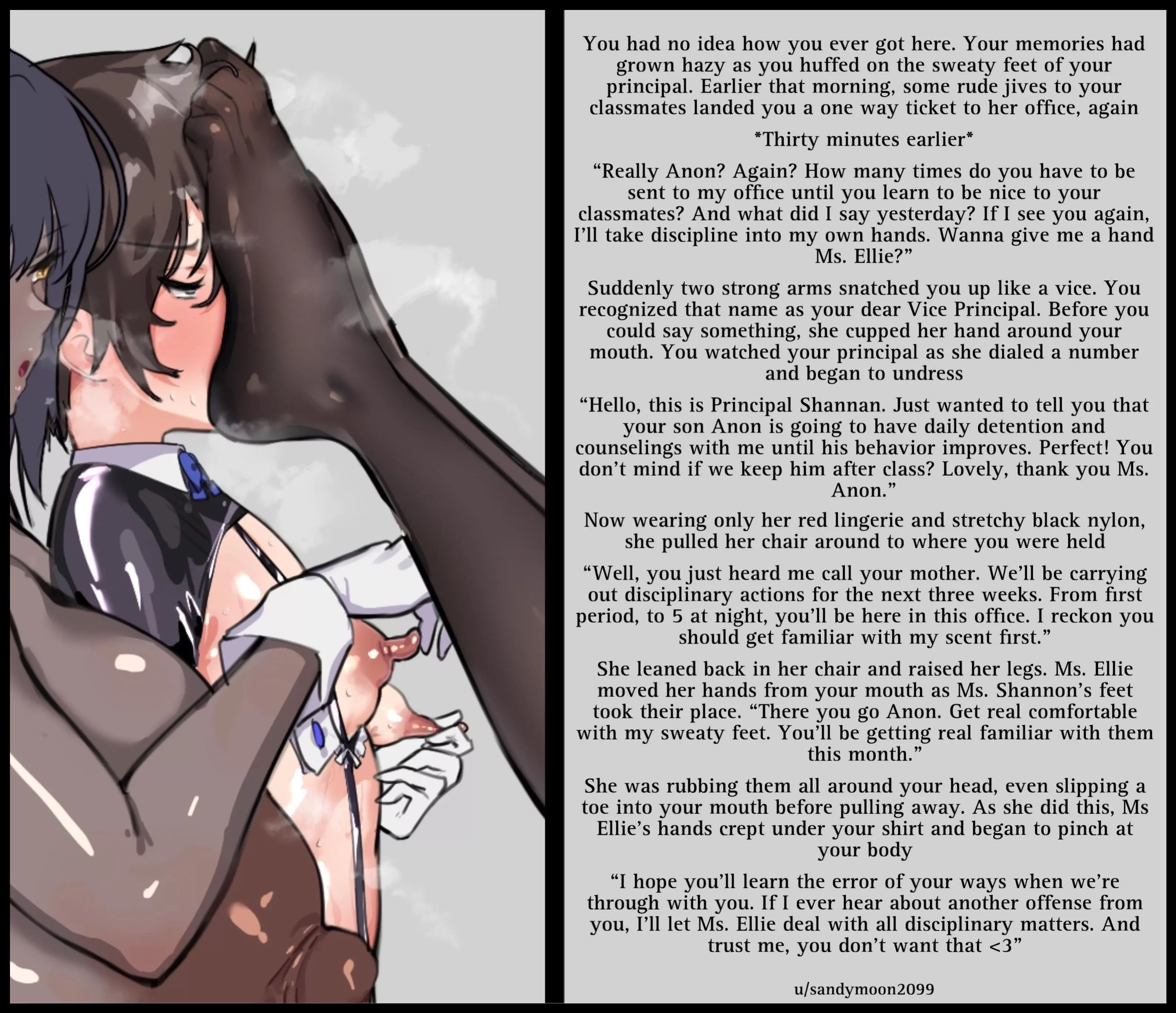 Looks like Anon will be spending time with the principal (femdom) (feet) (musk) (punishment) Artist: seito edaha