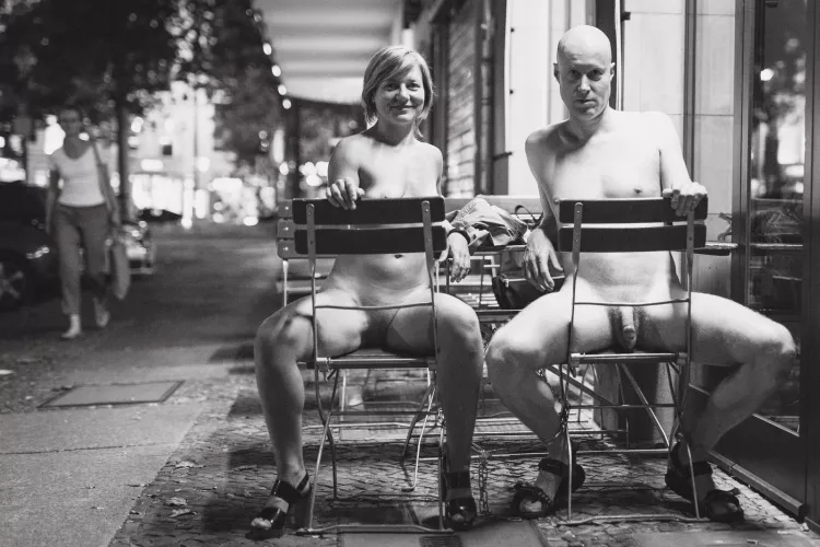Olivia and I art nude in public in  Berlin by Ghünter Dorn