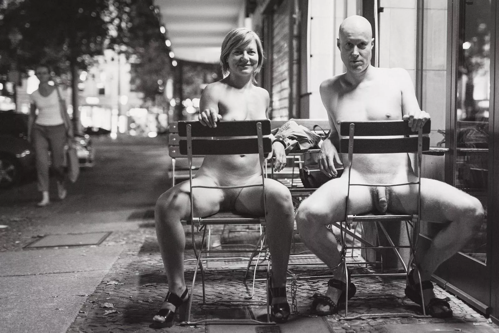 Olivia and I art nude in public in  Berlin by Ghünter Dorn