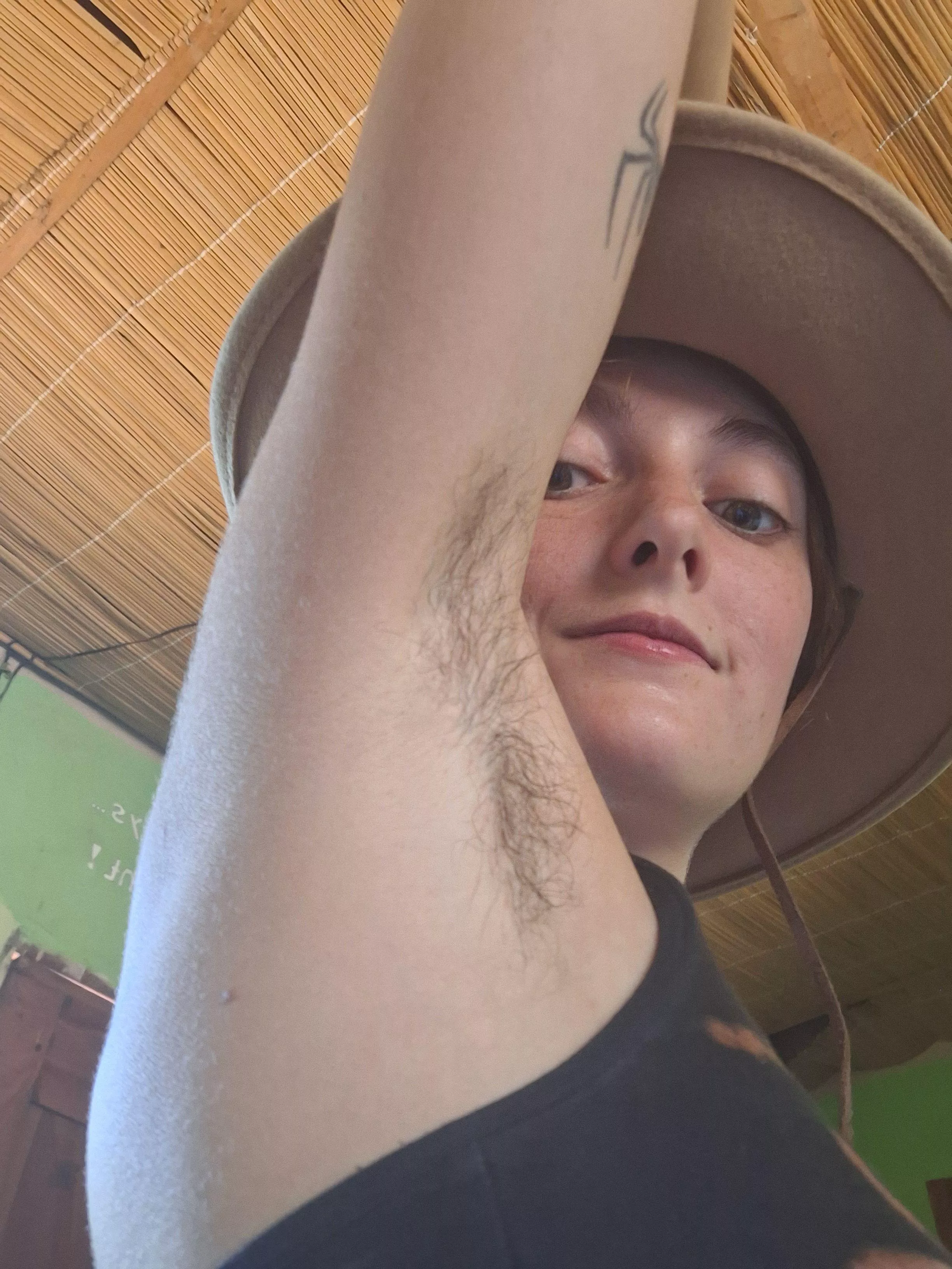 Playfully revealing my cute armpit, because why not? [18F]