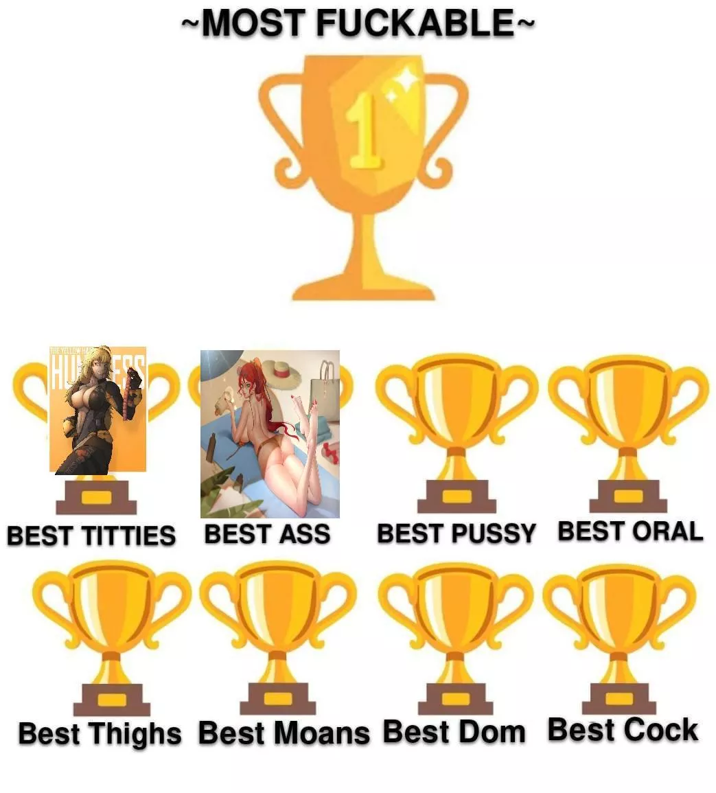 Pyrrha has won the title of best ass. comment next for best Pussy