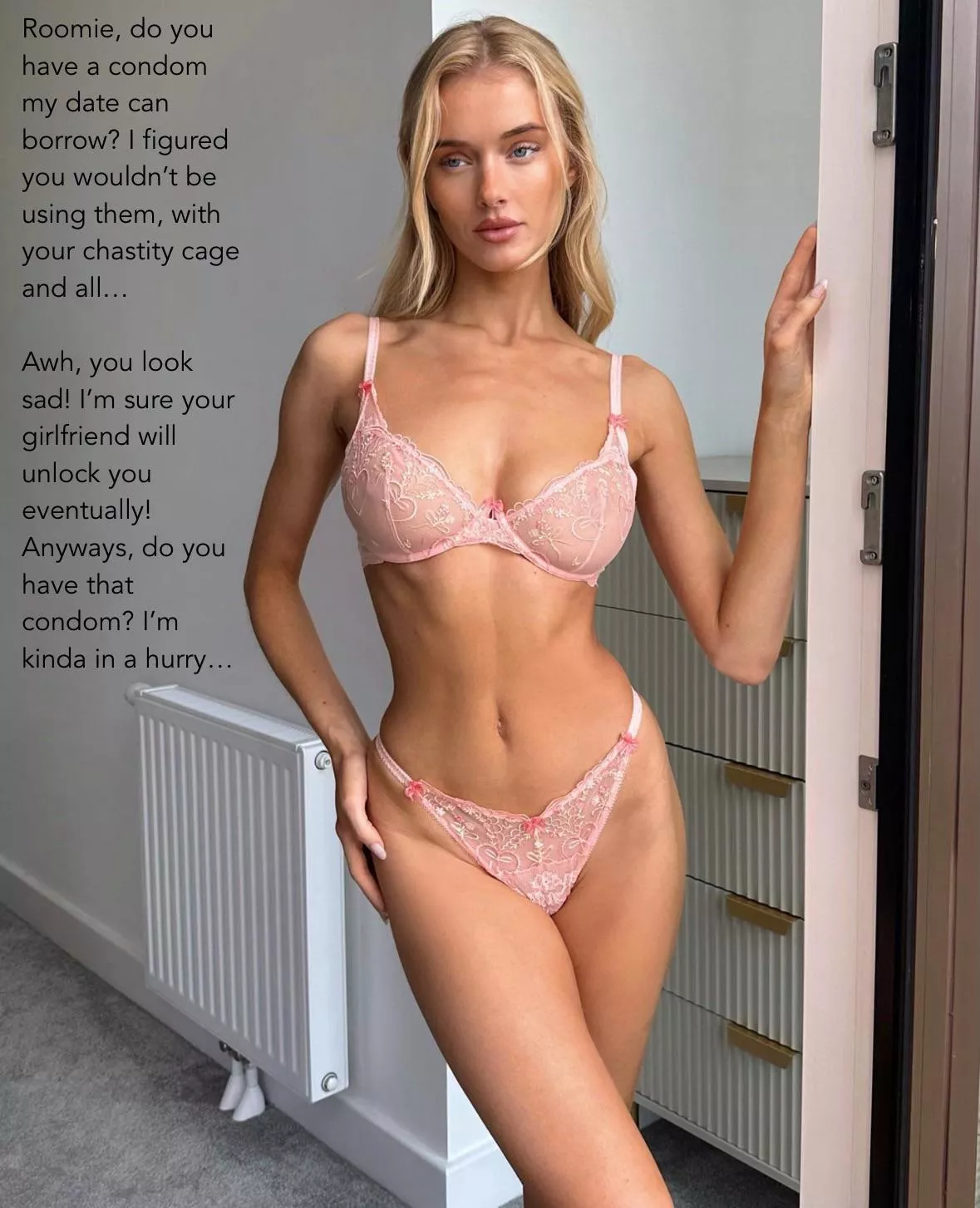 Roomie, do you have a condom my date can borrow?