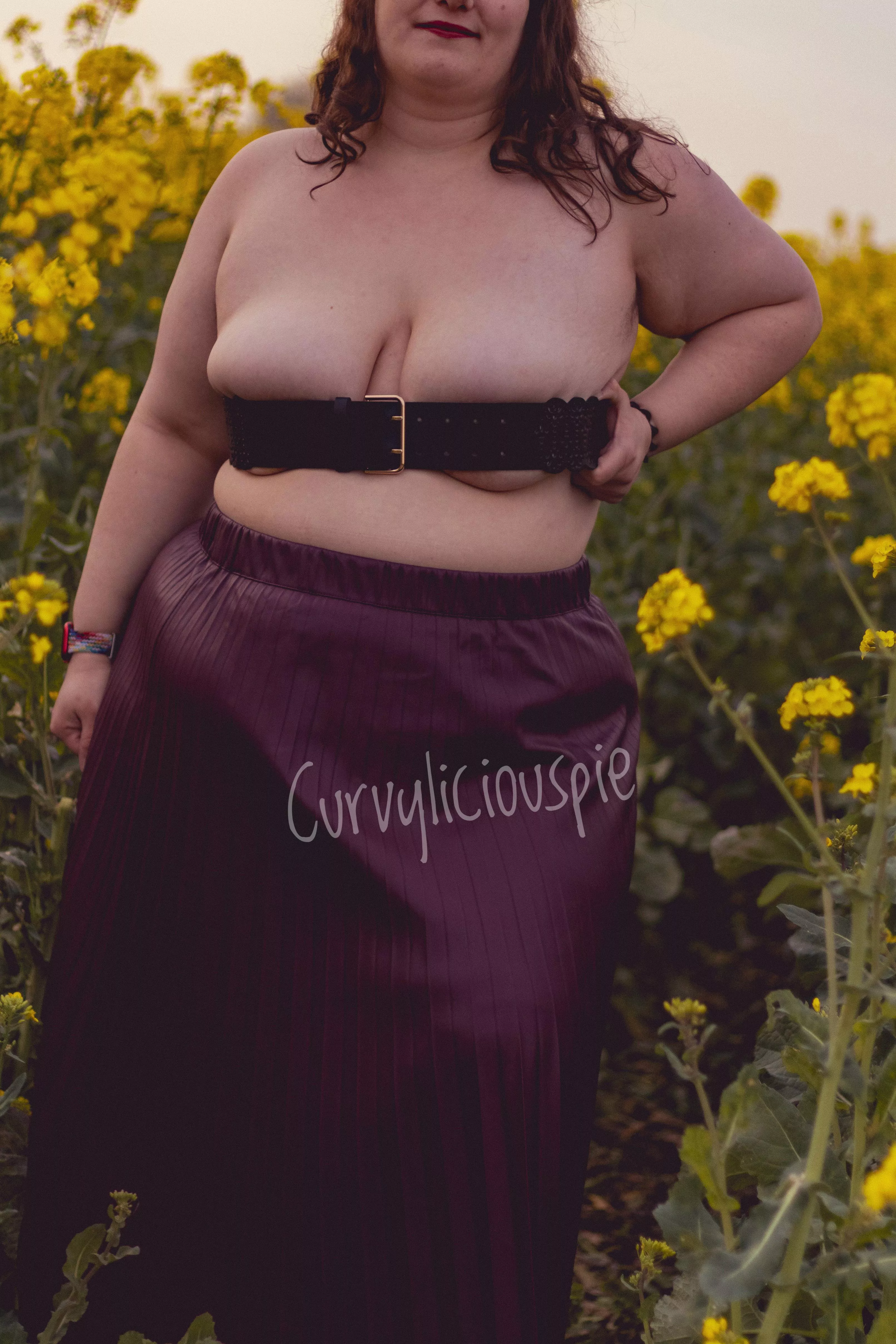Tits out in a canola field