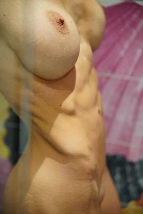 Will you cum on my abs or my tits