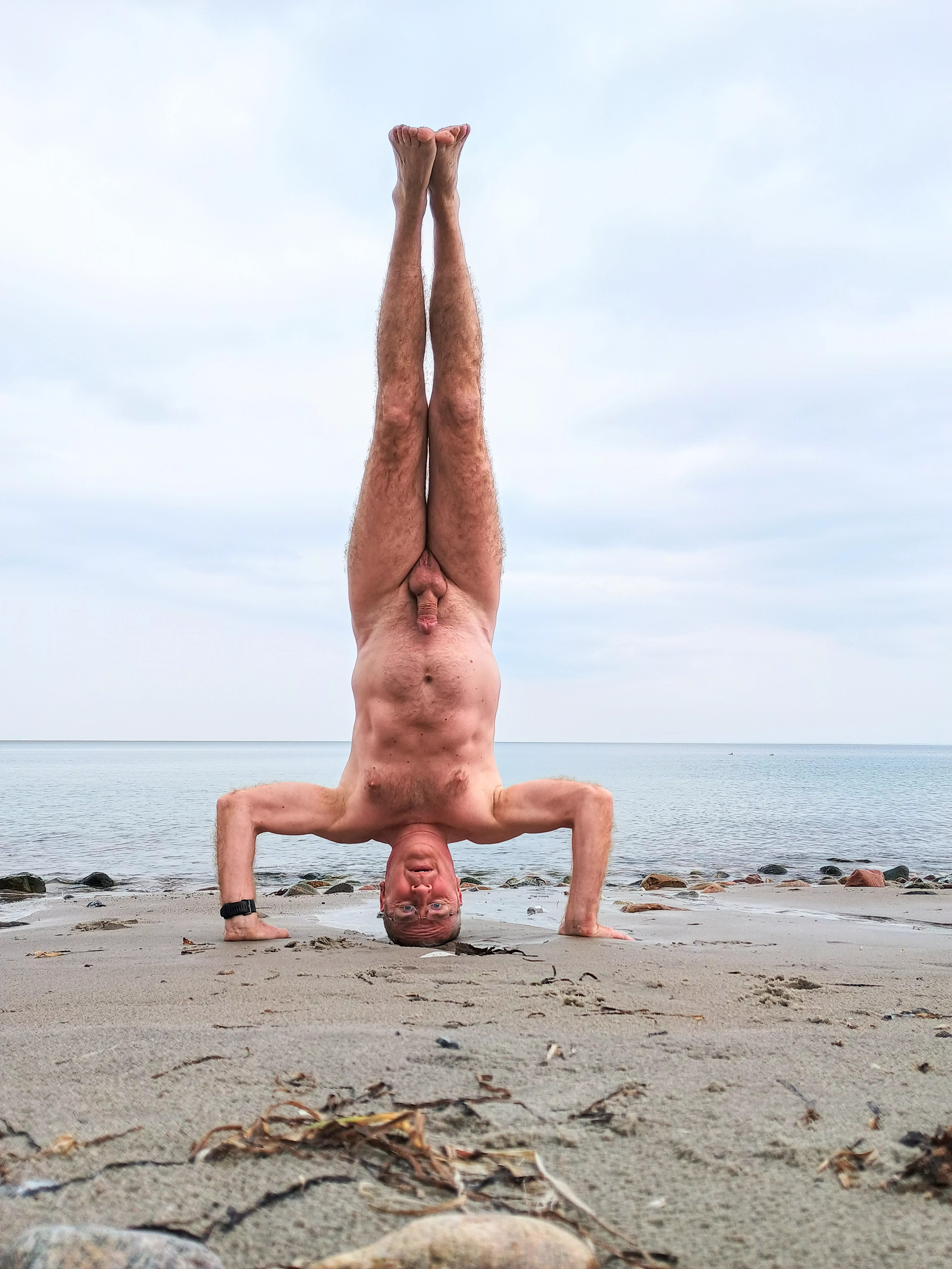 Yoga time on the beach