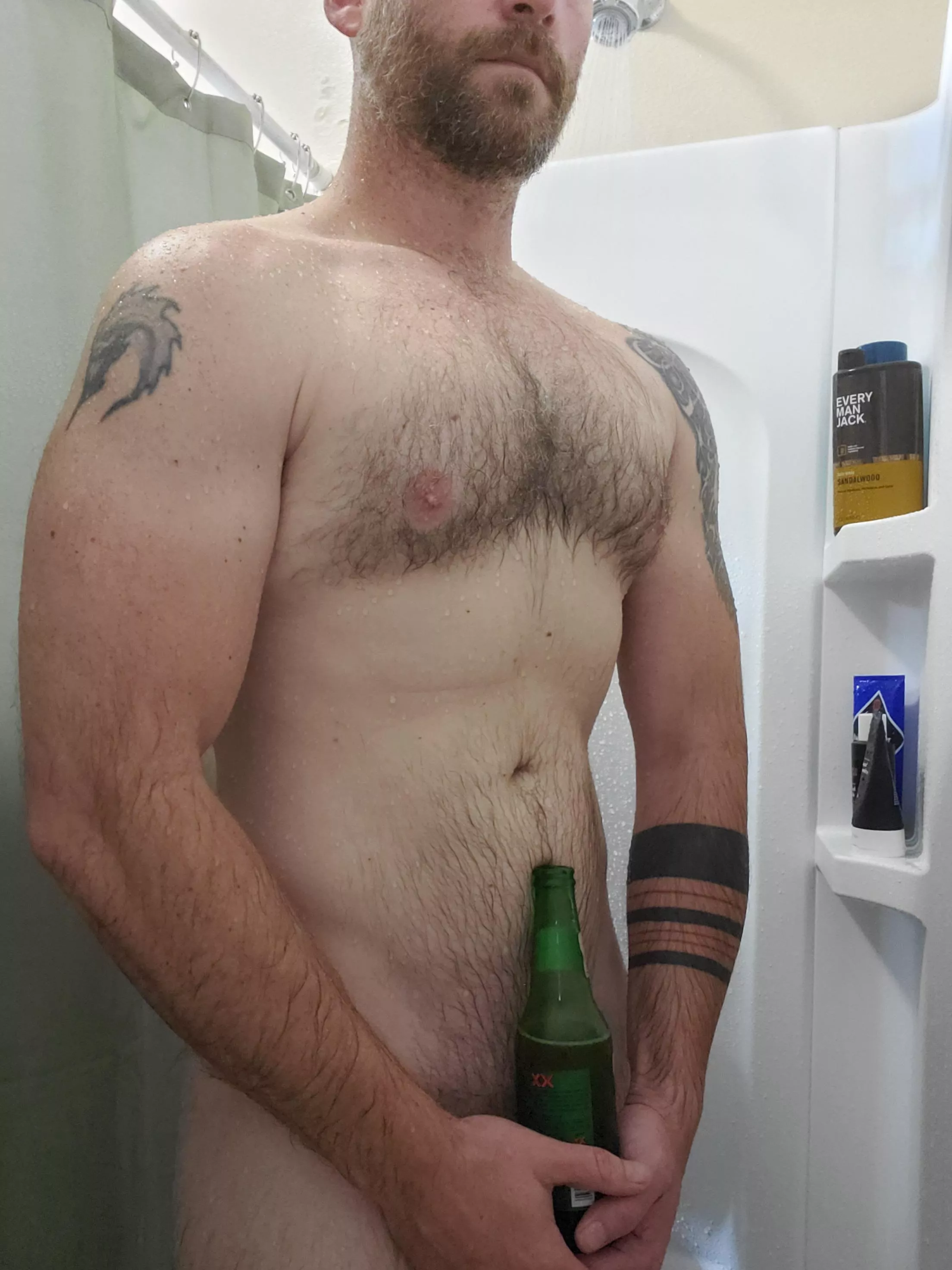 (38) They say a shower beer increases a man's serotonin. Let's find out