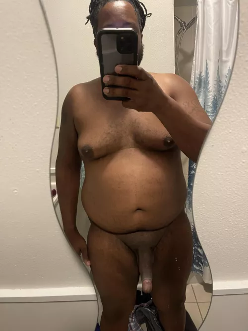 About to hop in the shower. Sorry bout the dirty mirror!!