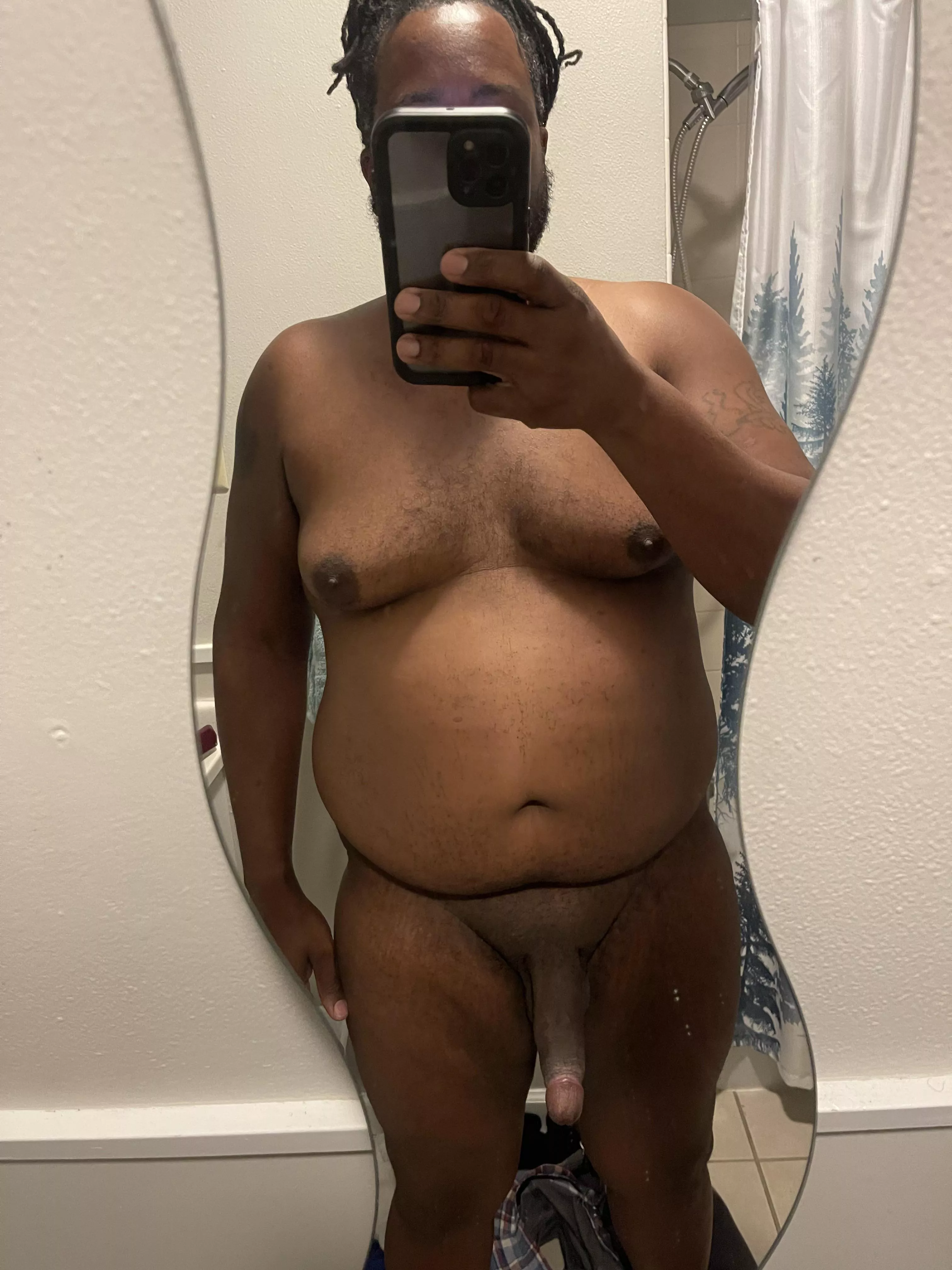 About to hop in the shower. Sorry bout the dirty mirror!!