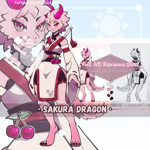 [ADOPT] Sakura Dragon! - Info in comments! (Art by Solaria_5, me)